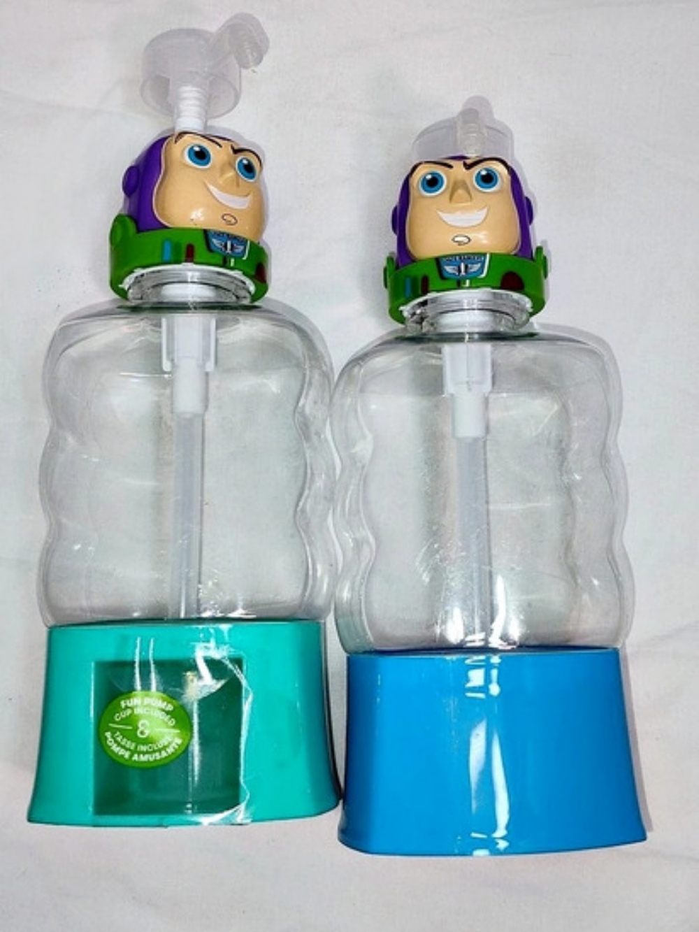 Disney Buzz Lightyear soap dispensers Set of 2 Blue & Green